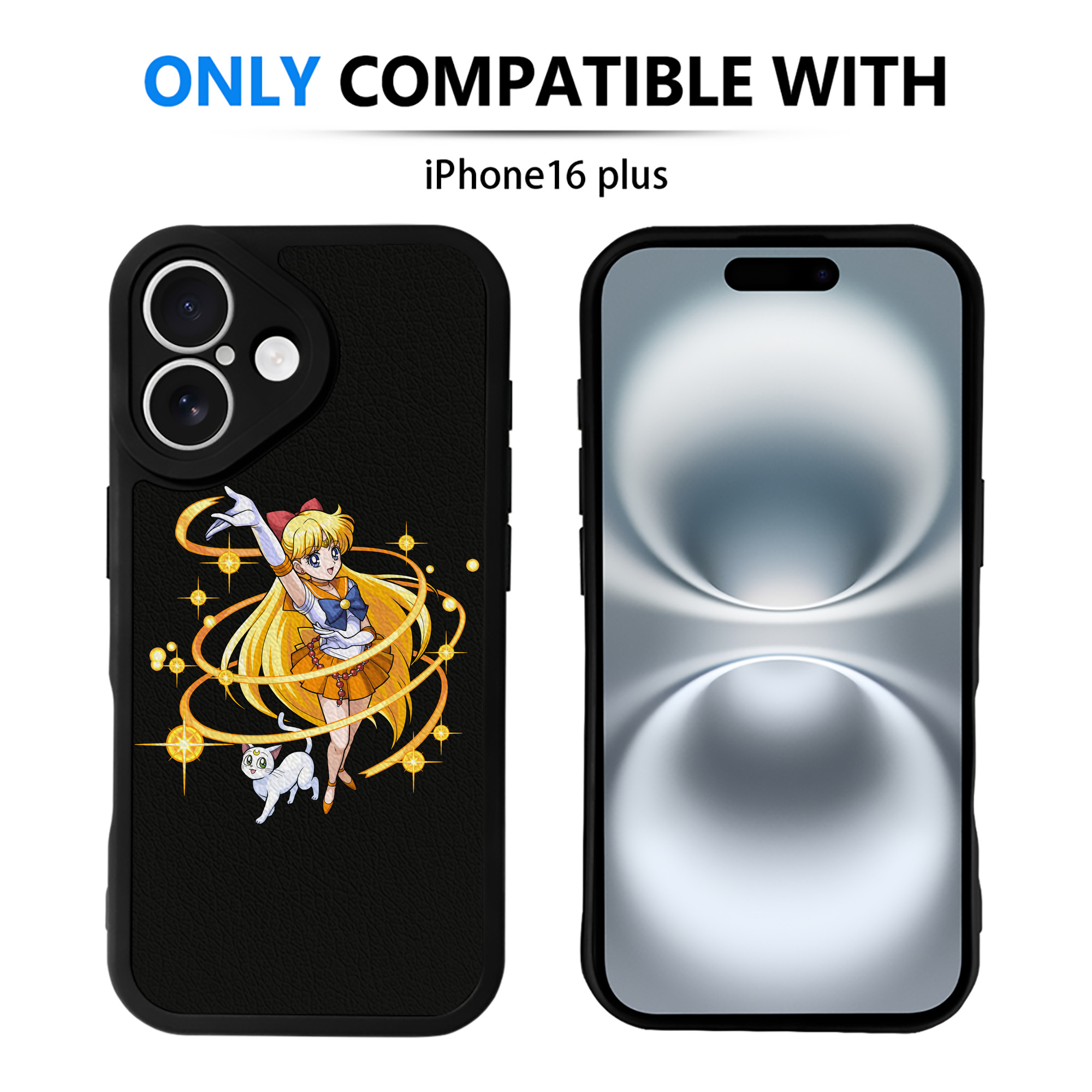 （画像用） 美少女戦士セーラームーン 愛野 美奈子 あいの みなこ Sailor Moon Aino Minako 【iPhone 16シリーズ対応】シリコンスマホケース（レザー調） 材質：シリコン